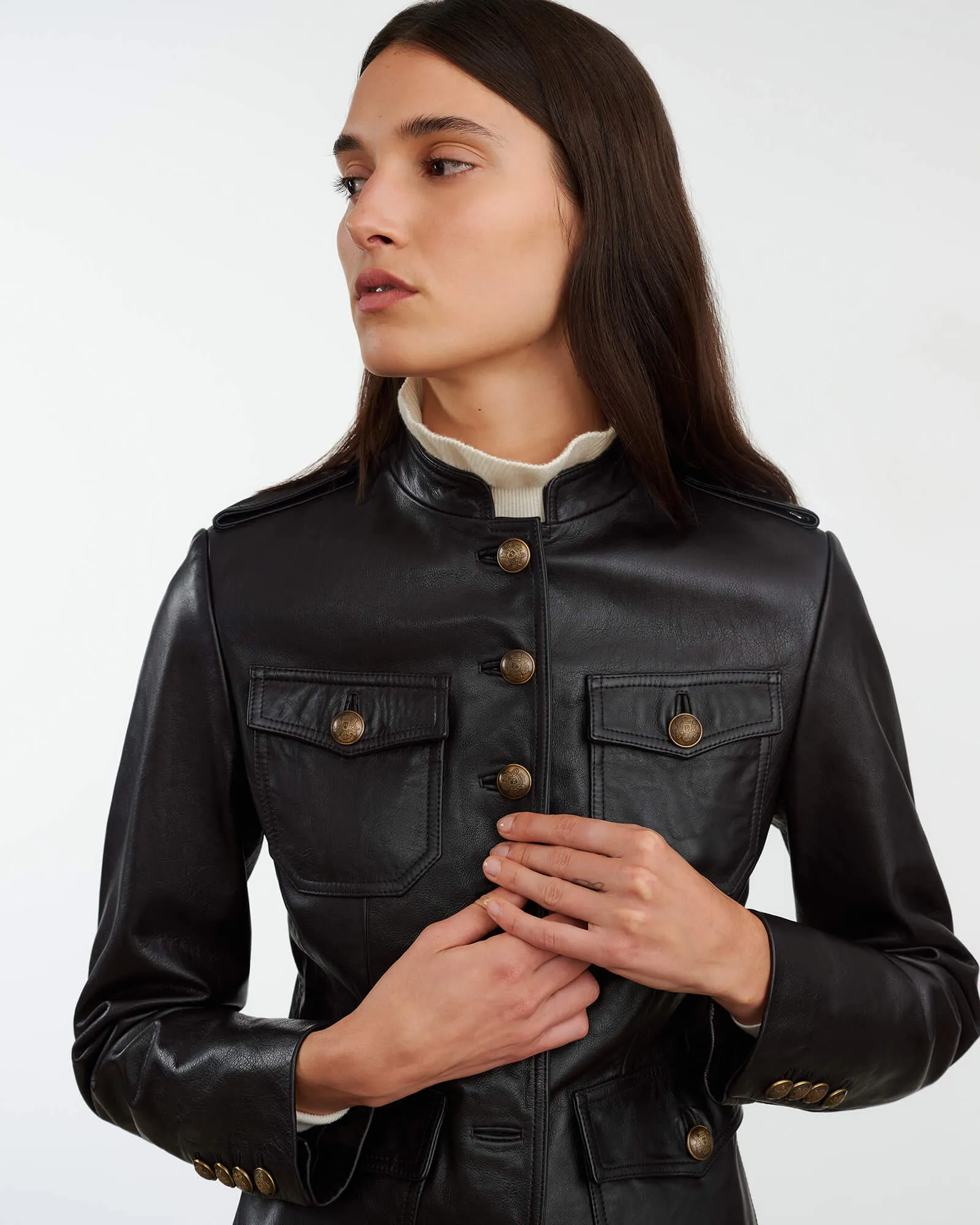 GERALDINE LEATHER JACKET