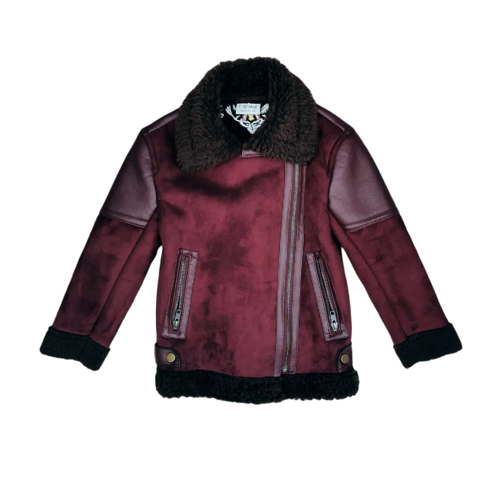 GIRL SIZE 6 YEARS - NEXT UK BRAND, Asymmetrical Jacket, Fall / Winter Wear EUC B28