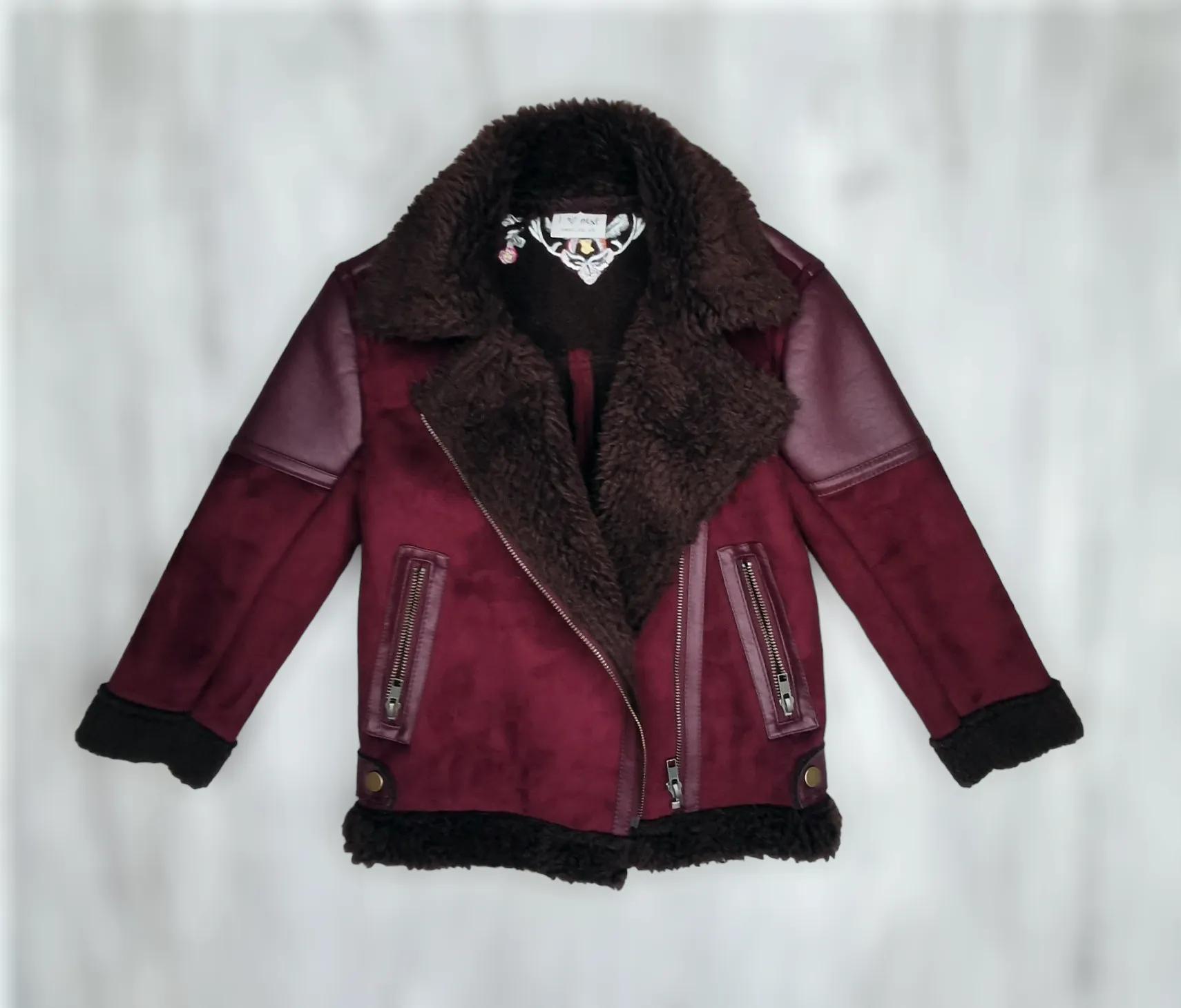 GIRL SIZE 6 YEARS - NEXT UK BRAND, Asymmetrical Jacket, Fall / Winter Wear EUC B28