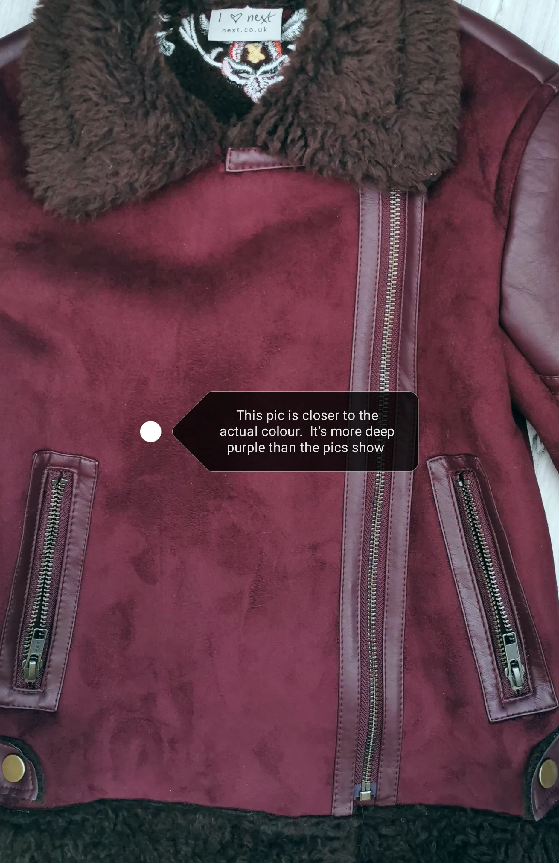 GIRL SIZE 6 YEARS - NEXT UK BRAND, Asymmetrical Jacket, Fall / Winter Wear EUC B28
