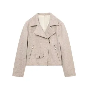 Gold Asymmetric Zipper Jacket