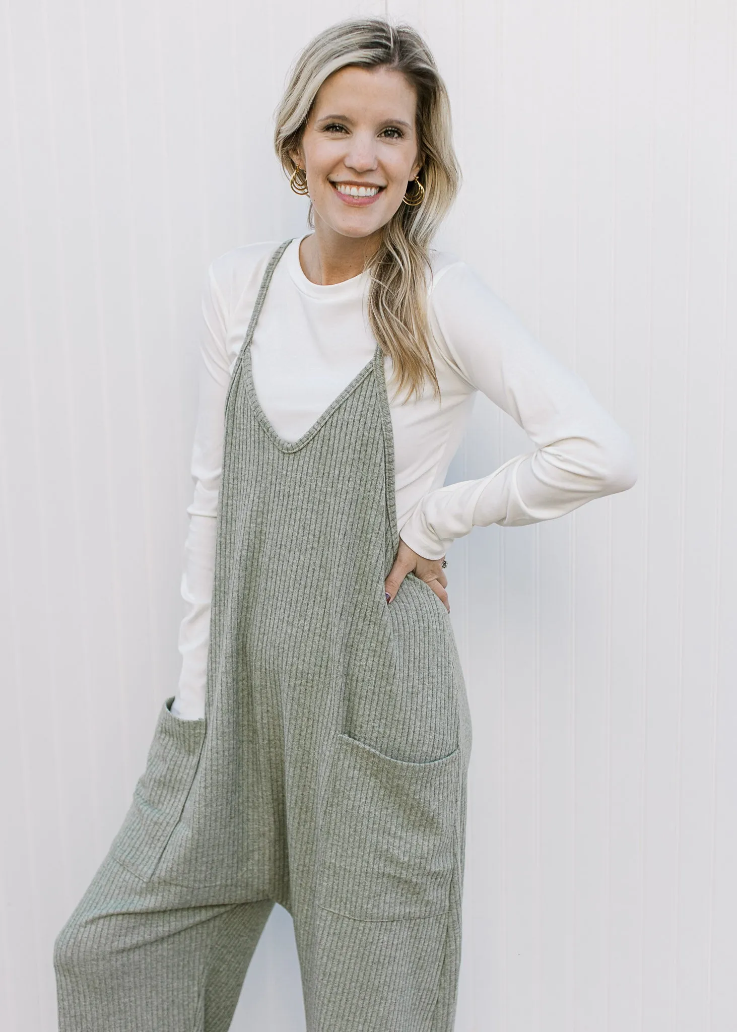 Green Tea Sweater Jumpsuit