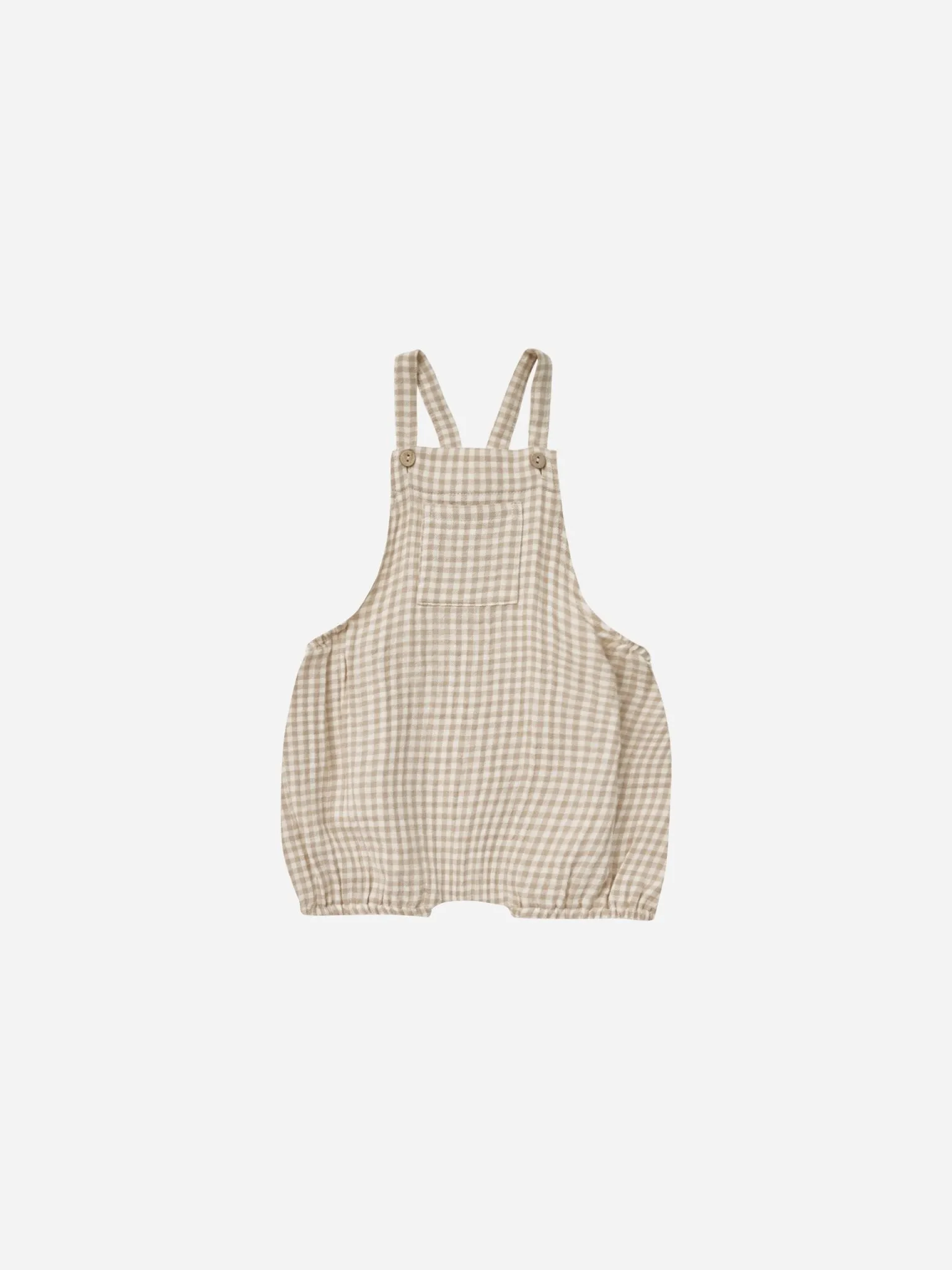 Hayes Romper || Oat Gingham