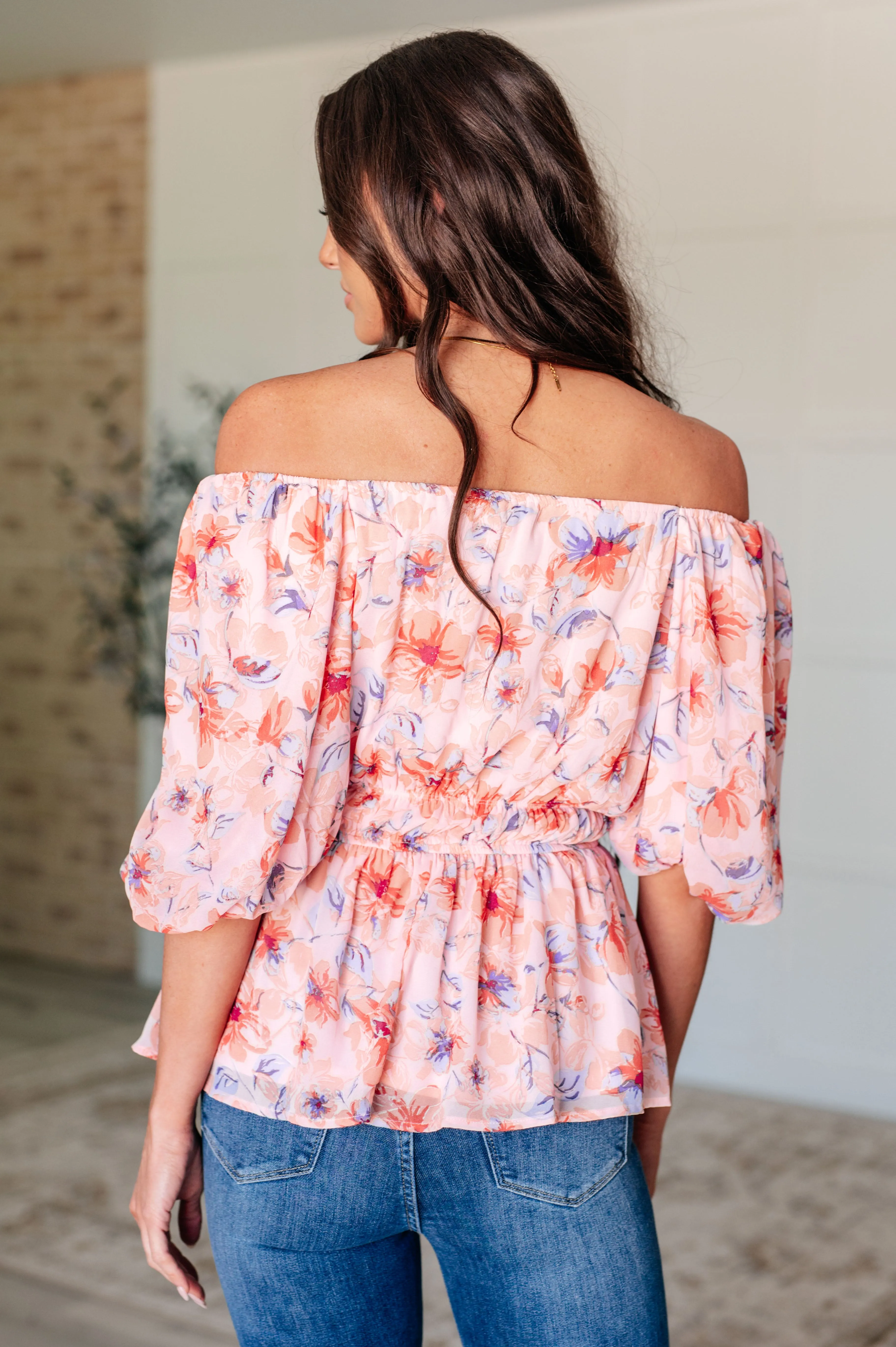 Hazel Blues® |  A Powerful Force Square Neck Balloon Sleeve Blouse