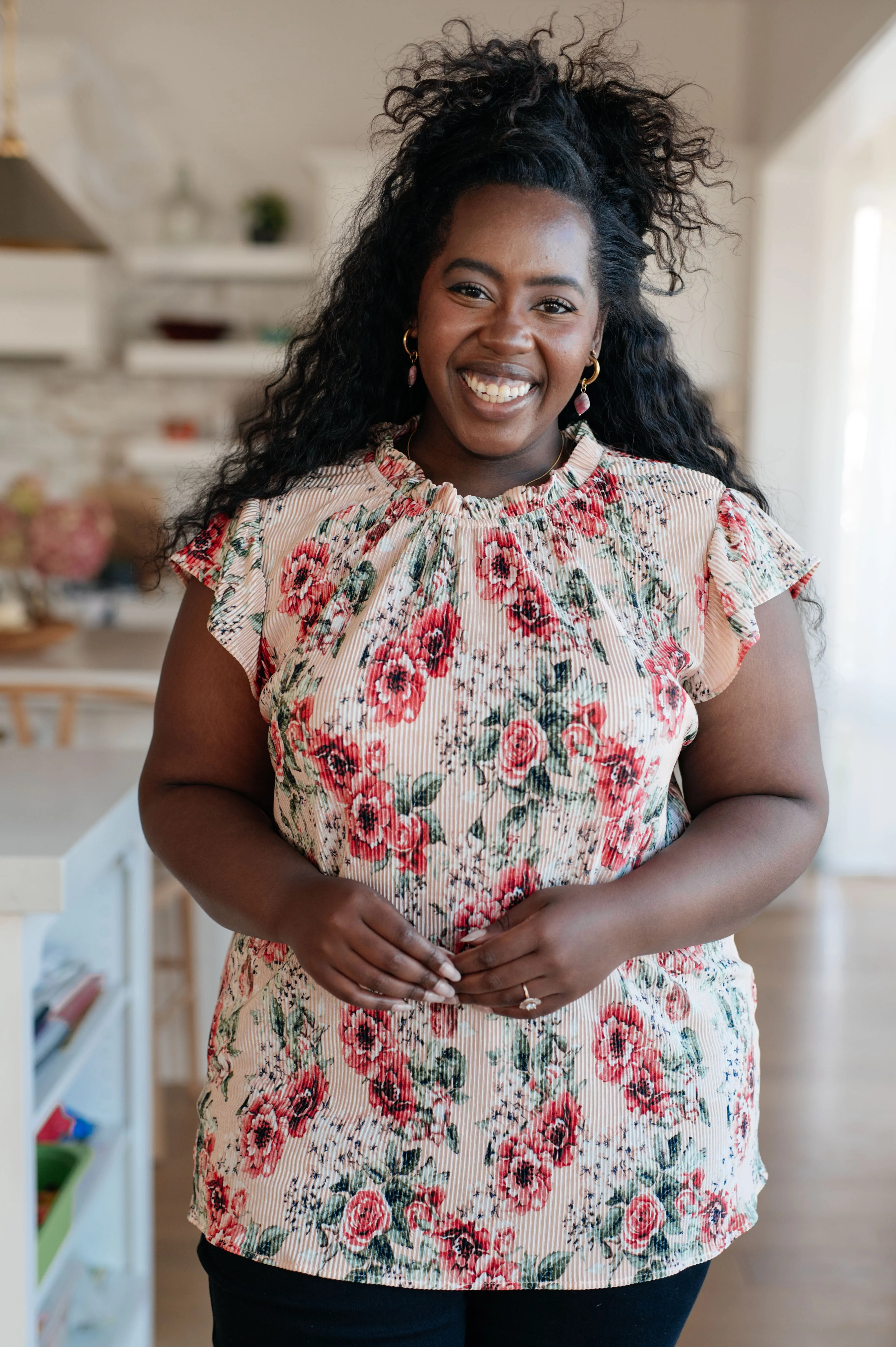 Hazel Blues® |  Making Me Blush Floral Top