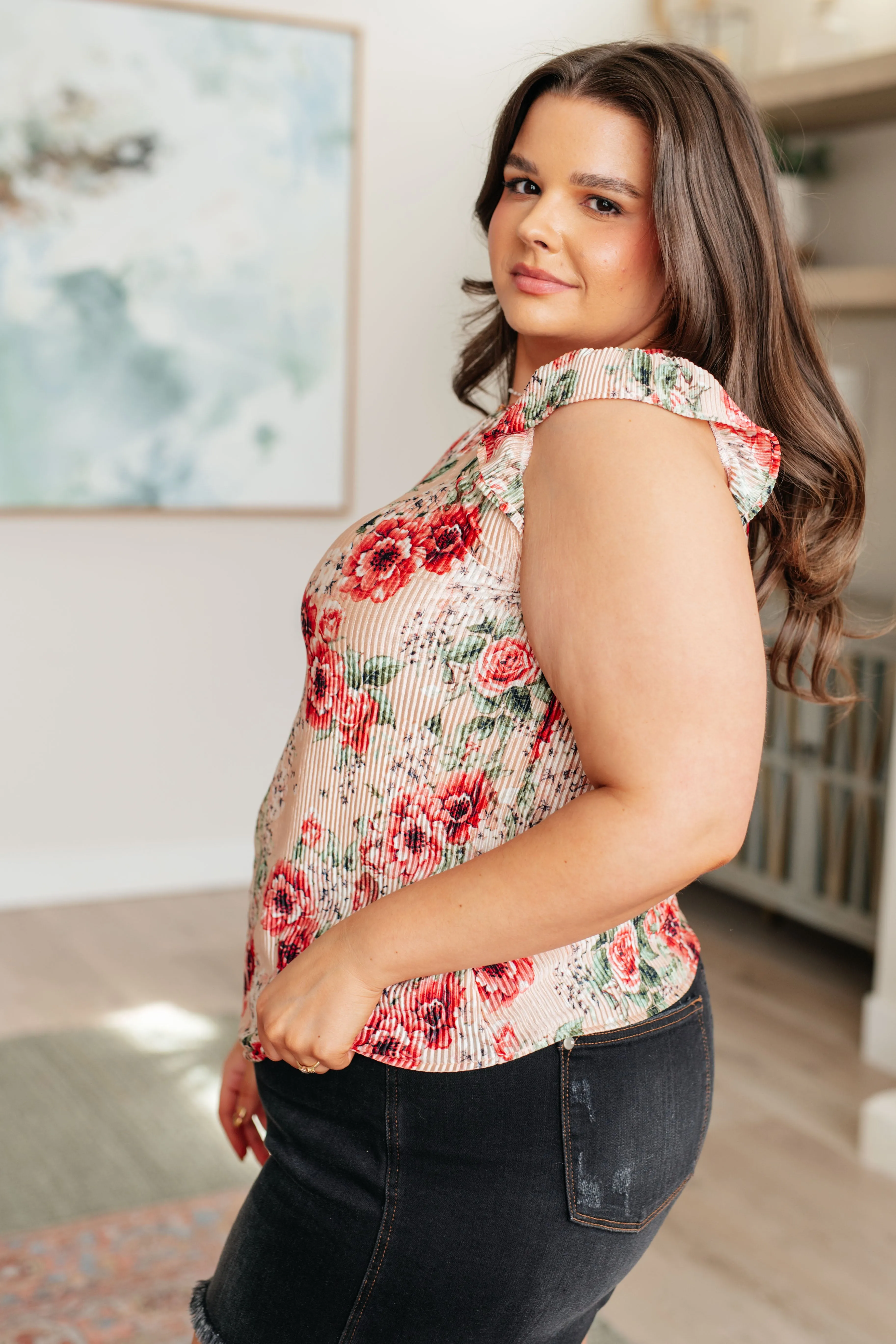 Hazel Blues® |  Making Me Blush Floral Top