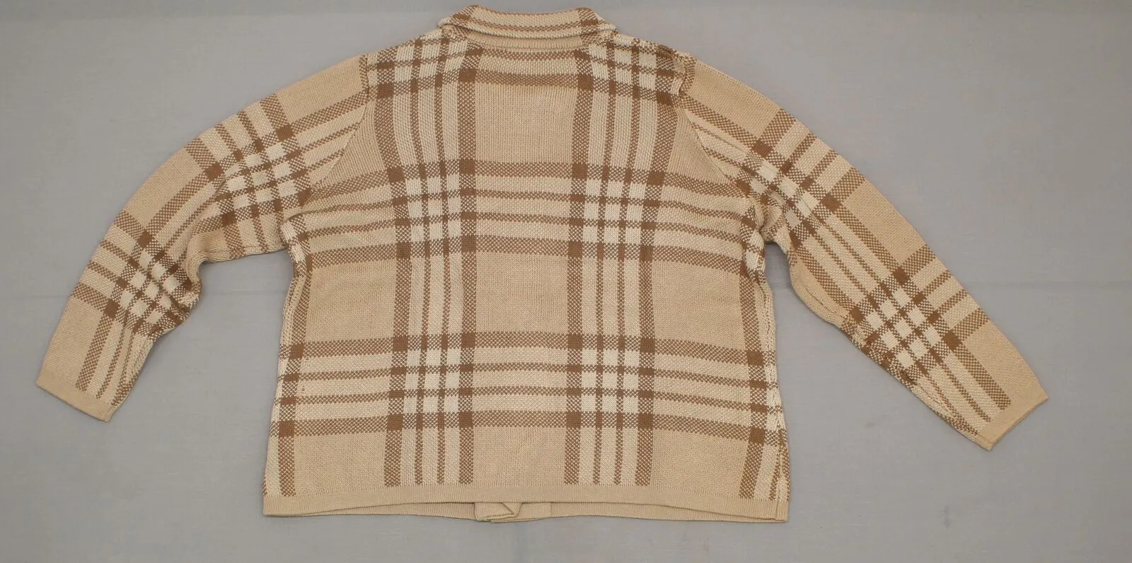 Isaac Mizrahi Live! Jacquard Plaid Sweater Motorcycle Jacket A270668