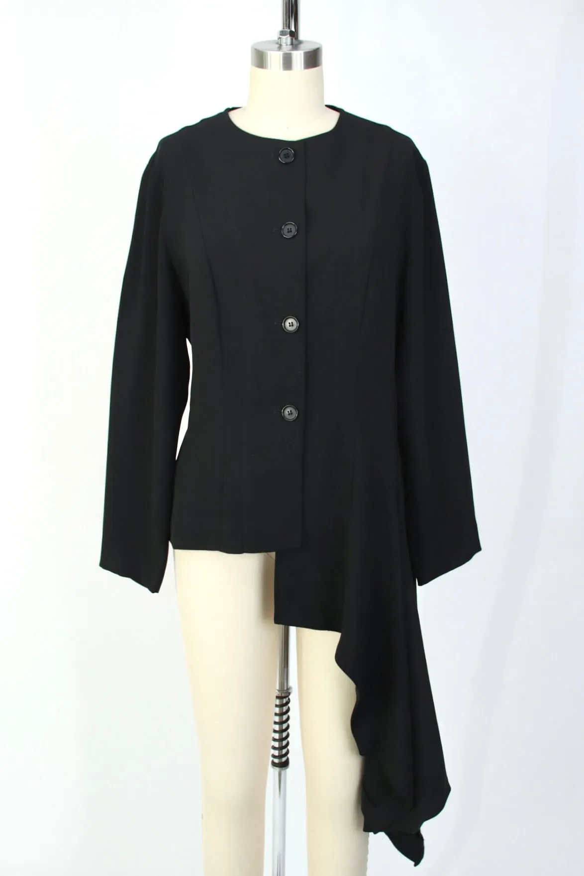 Ivan Grundahl Pinstriped Asymmetrical Jacket*