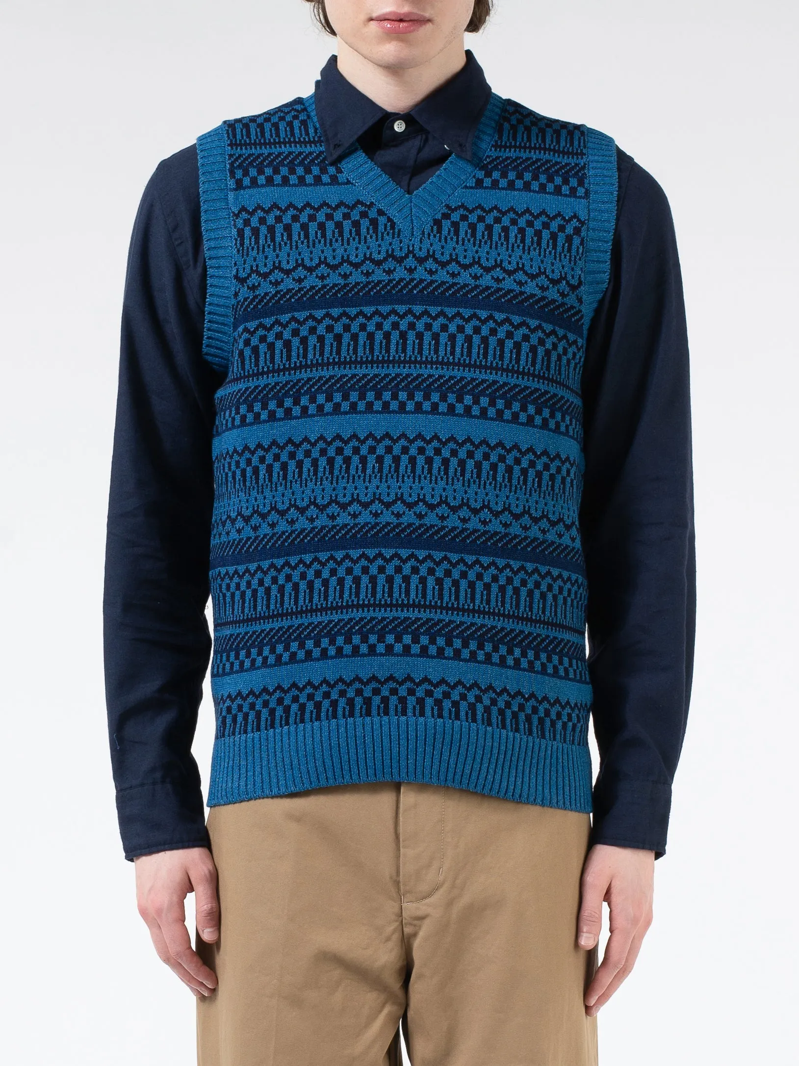 Jacquard Knit Vest