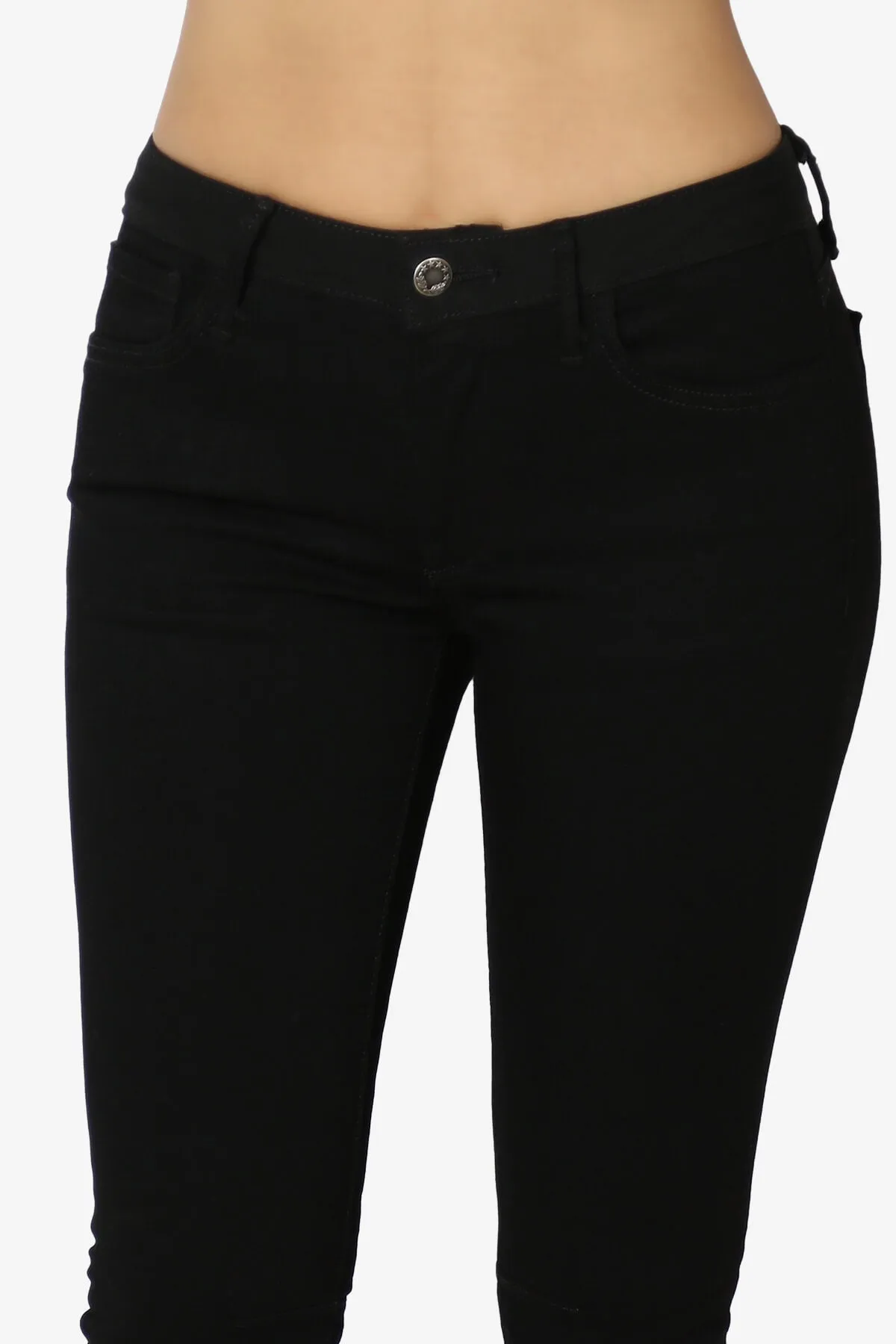 Jigott Knee Dart Washed Skinny Jeans in Black