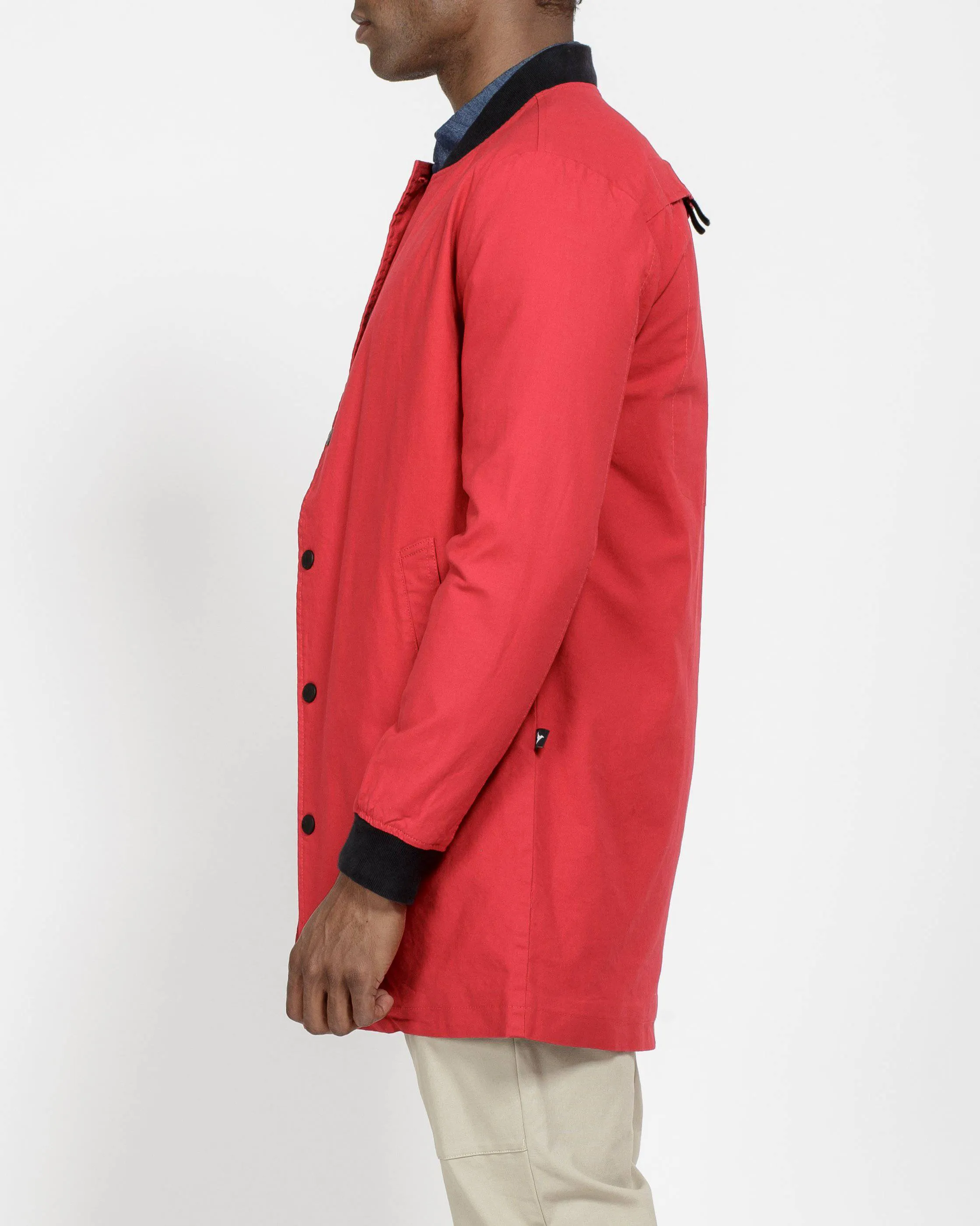 Konus Men's Elongated Twill Jacket in Red