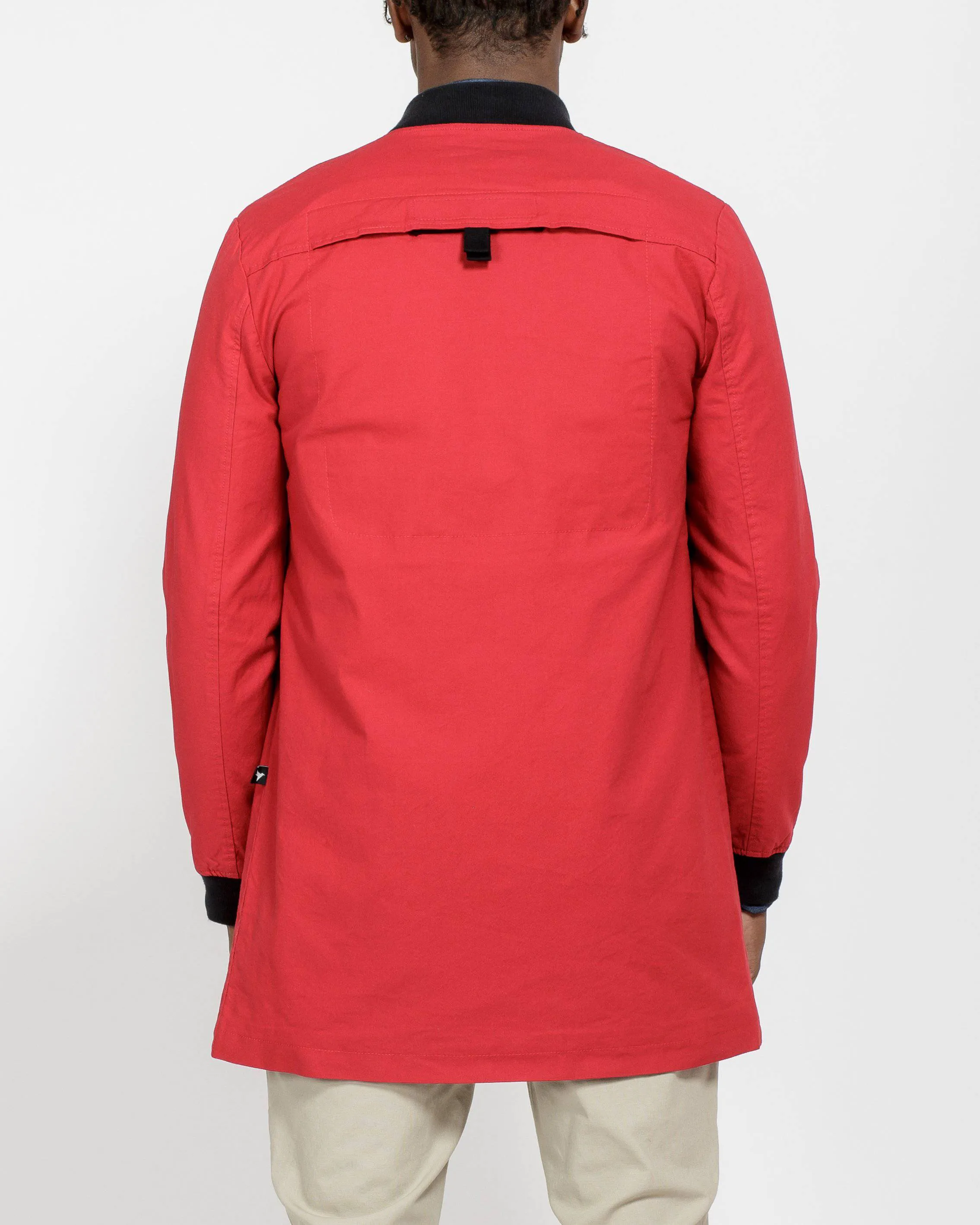 Konus Men's Elongated Twill Jacket in Red
