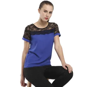 Lace Chiffon Blouse Pink/Red