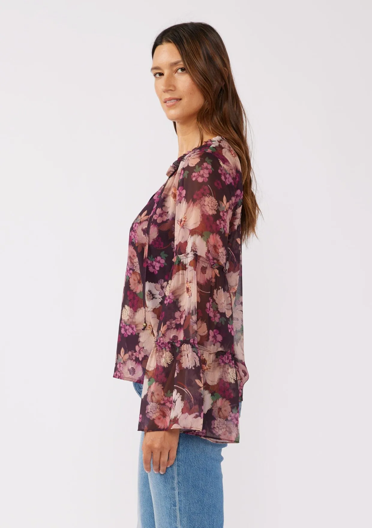 Lenni Floral Bell Sleeve Blouse