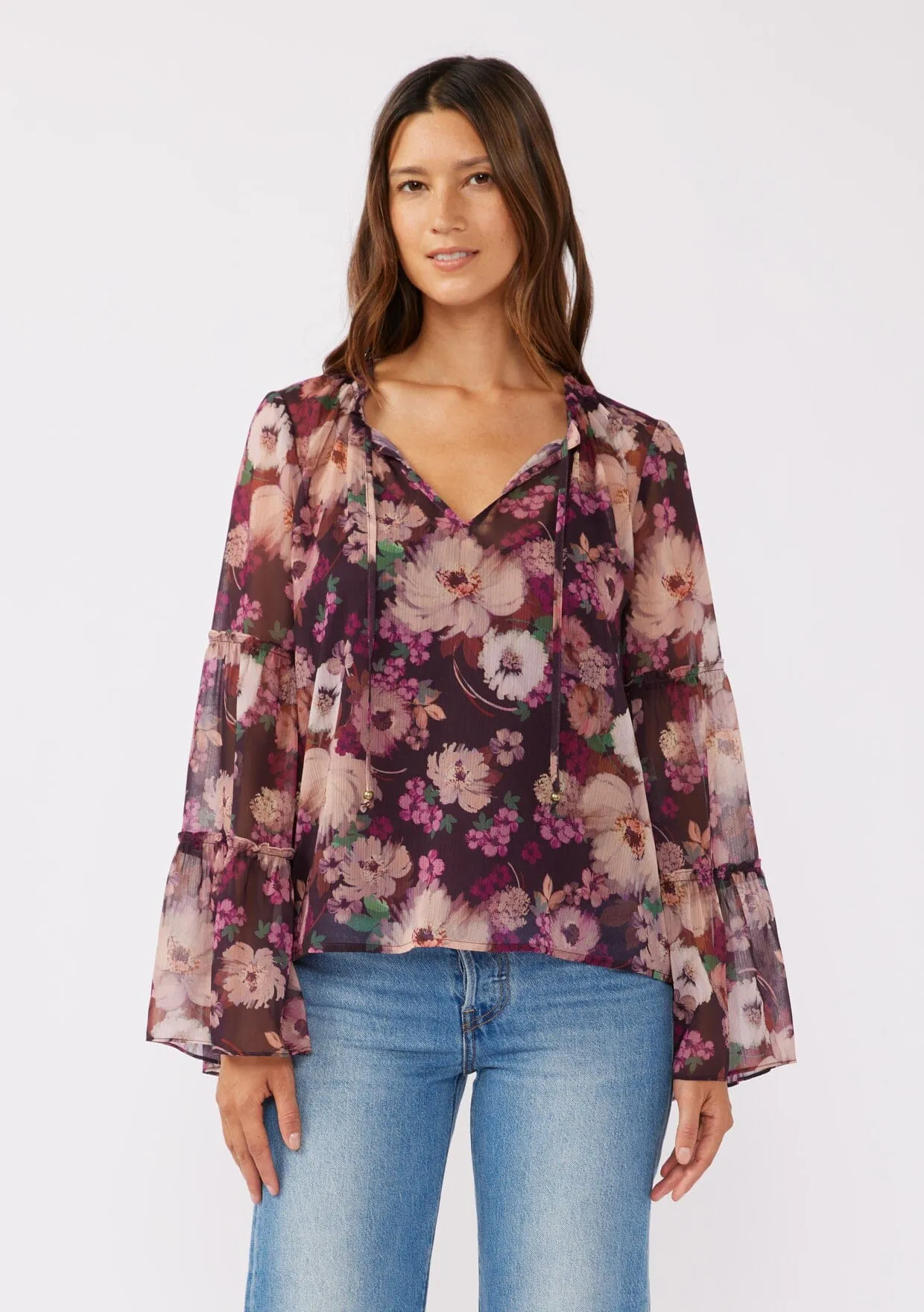 Lenni Floral Bell Sleeve Blouse