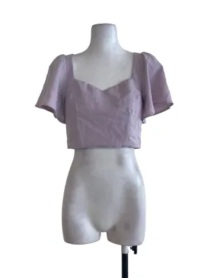 Lilac Ruffled Sleeve Top