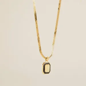 Lina Etched Pendant Necklace