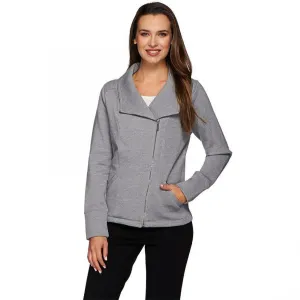 Liz Claiborne Plus Lace Yoke NY Fleece Back French Terry Jacket