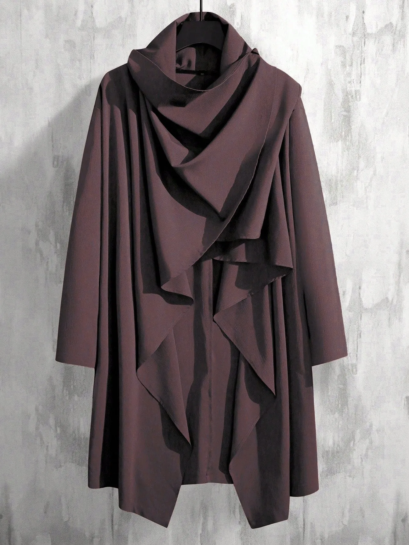 Manfinity EMRG Men Waterfall Collar Open Front Coat