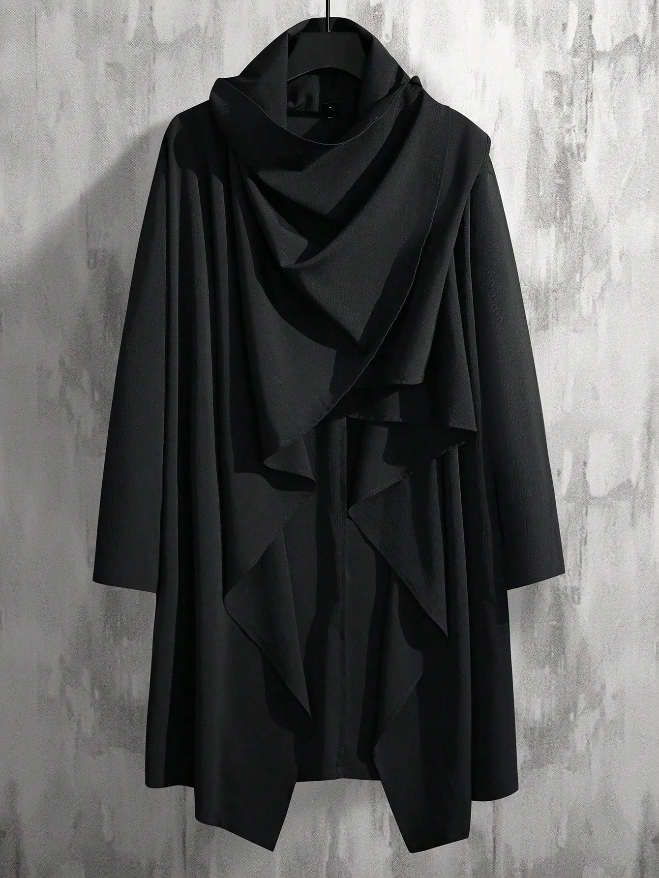 Manfinity EMRG Men Waterfall Collar Open Front Coat
