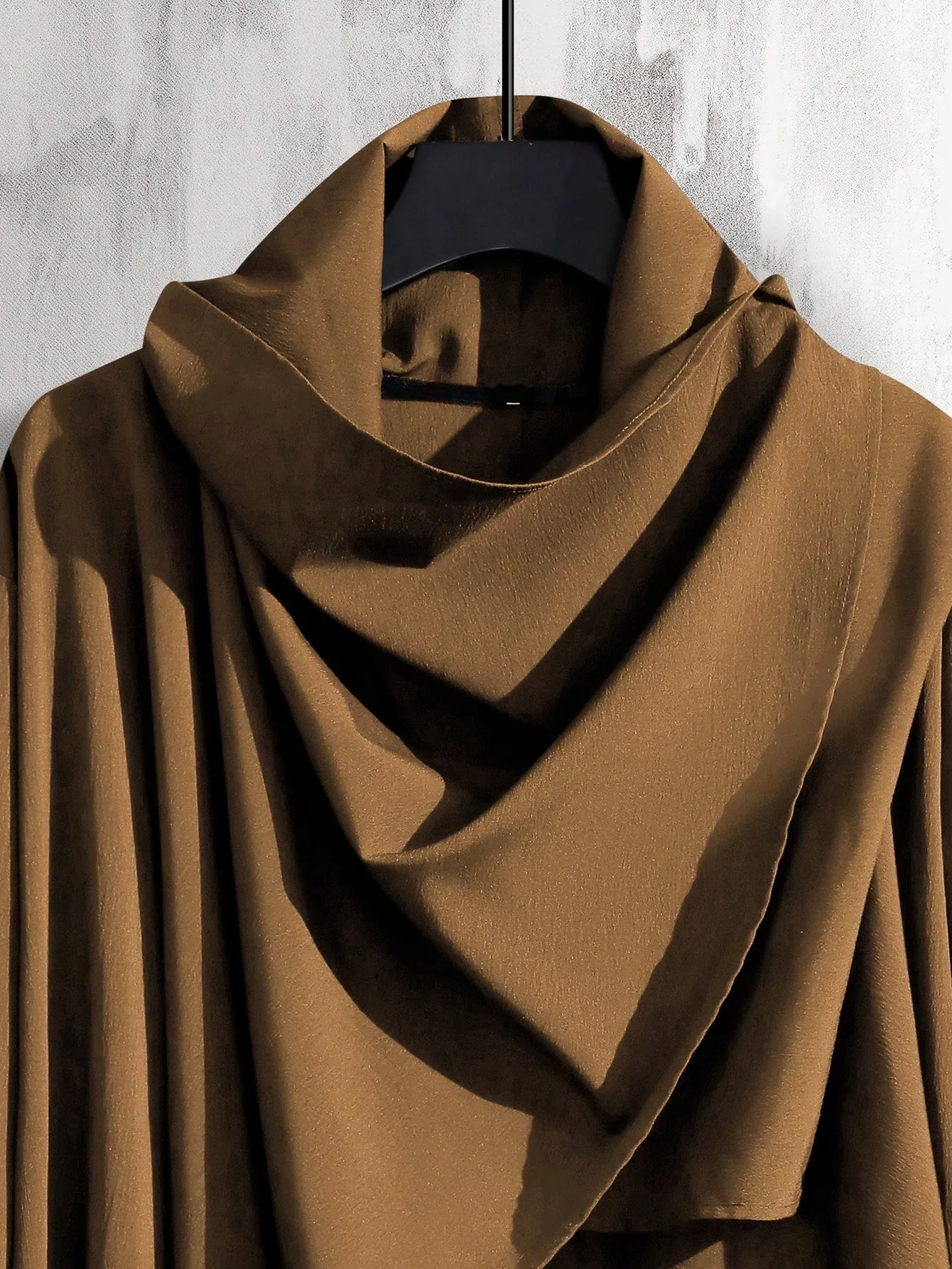 Manfinity EMRG Men Waterfall Collar Open Front Coat