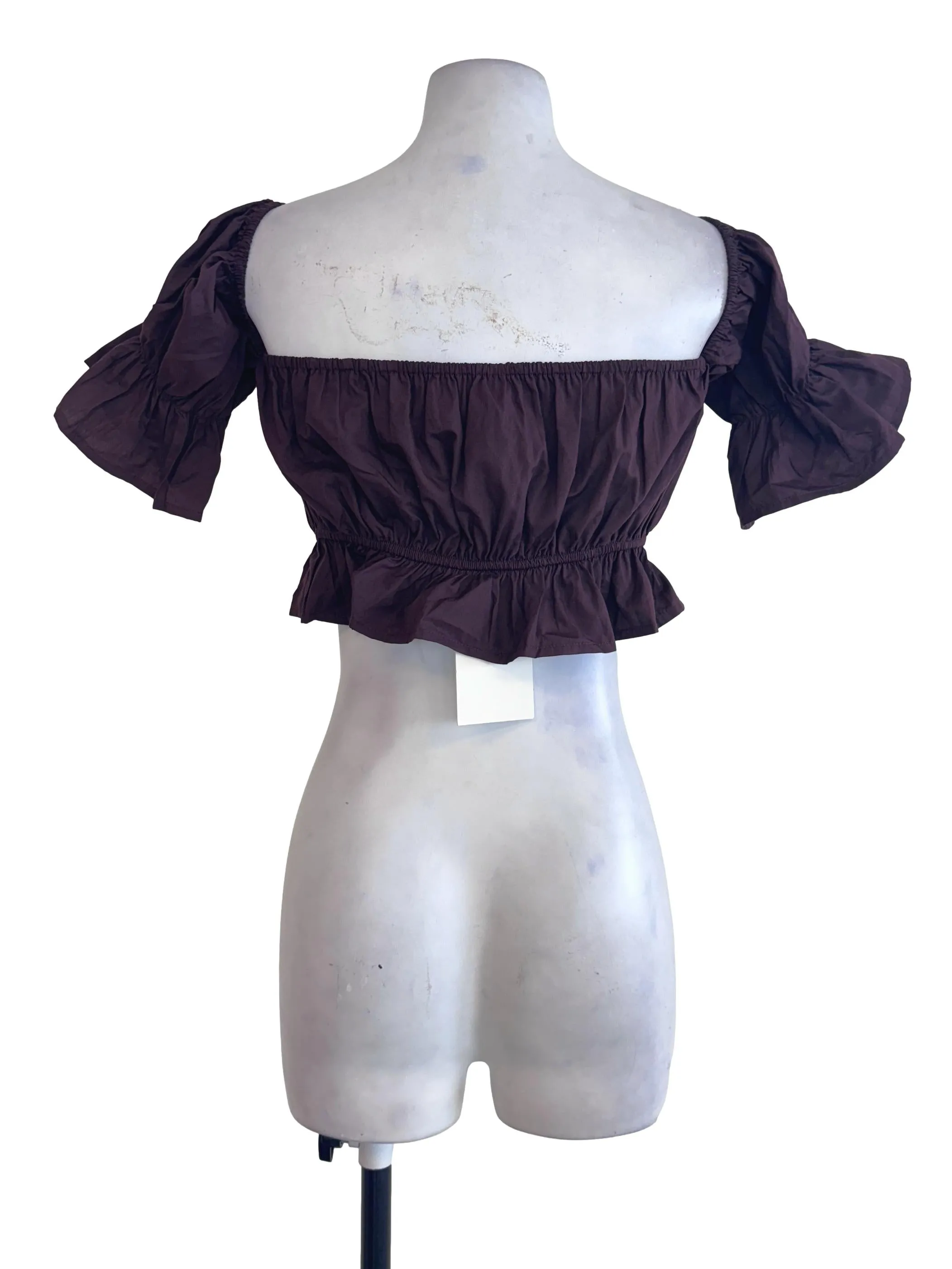 Maroon Ruffled Top