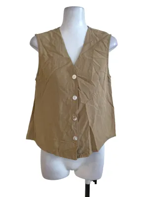Medallion Brown Sleveless Vest TEM