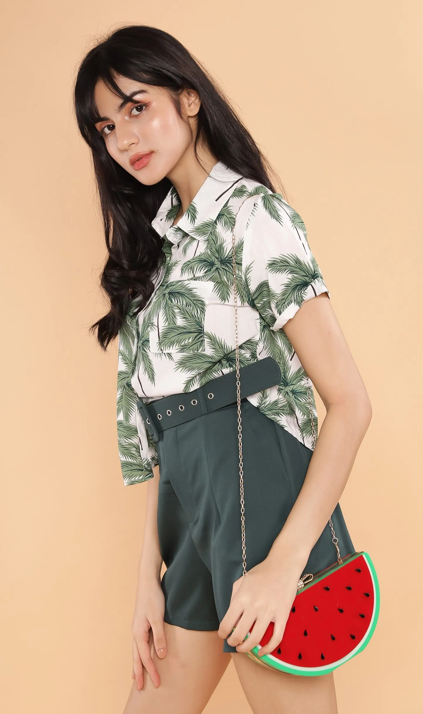 MONTE Tropical Collar Shirt (Palm)