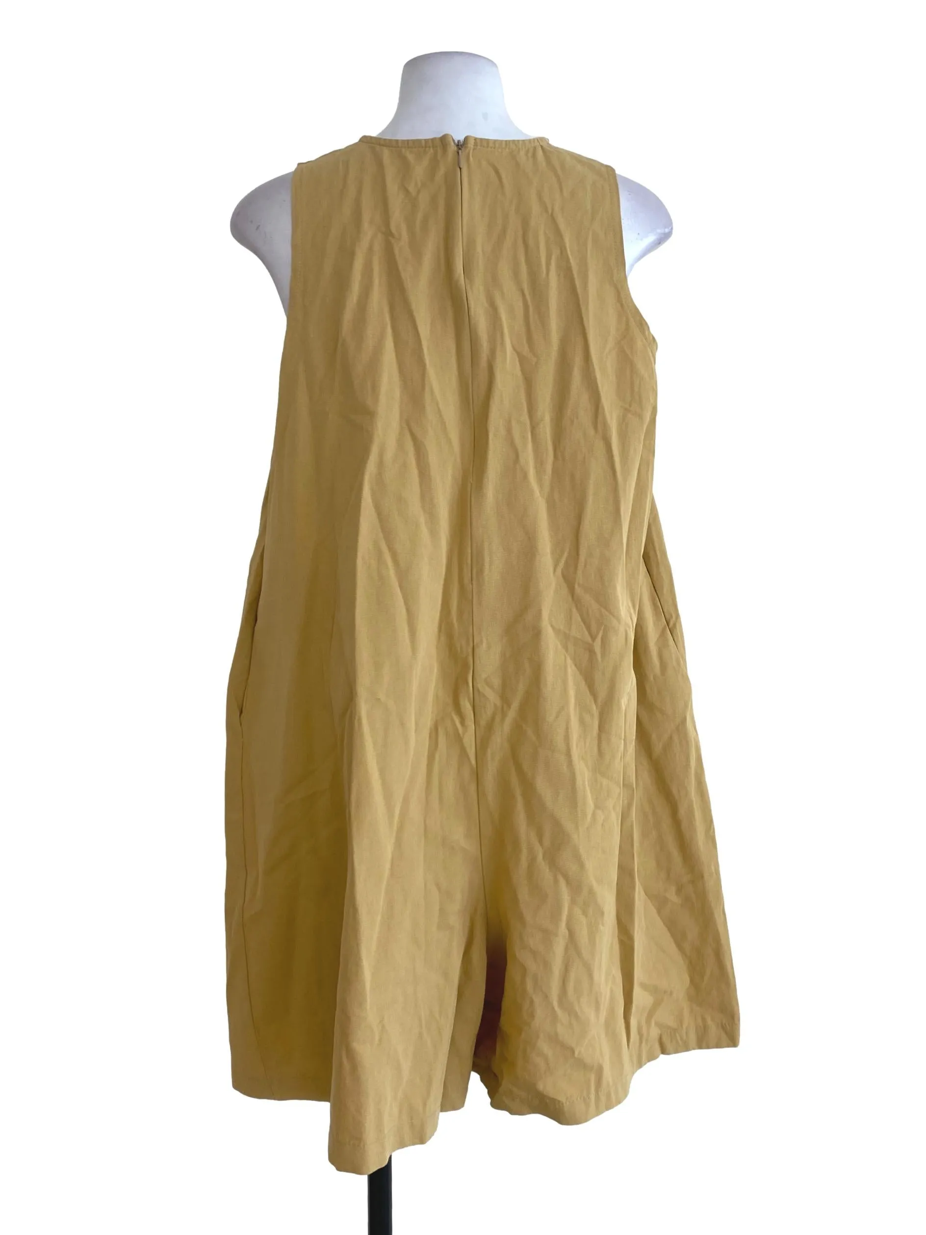 Mustard Scoop Neck Rompers