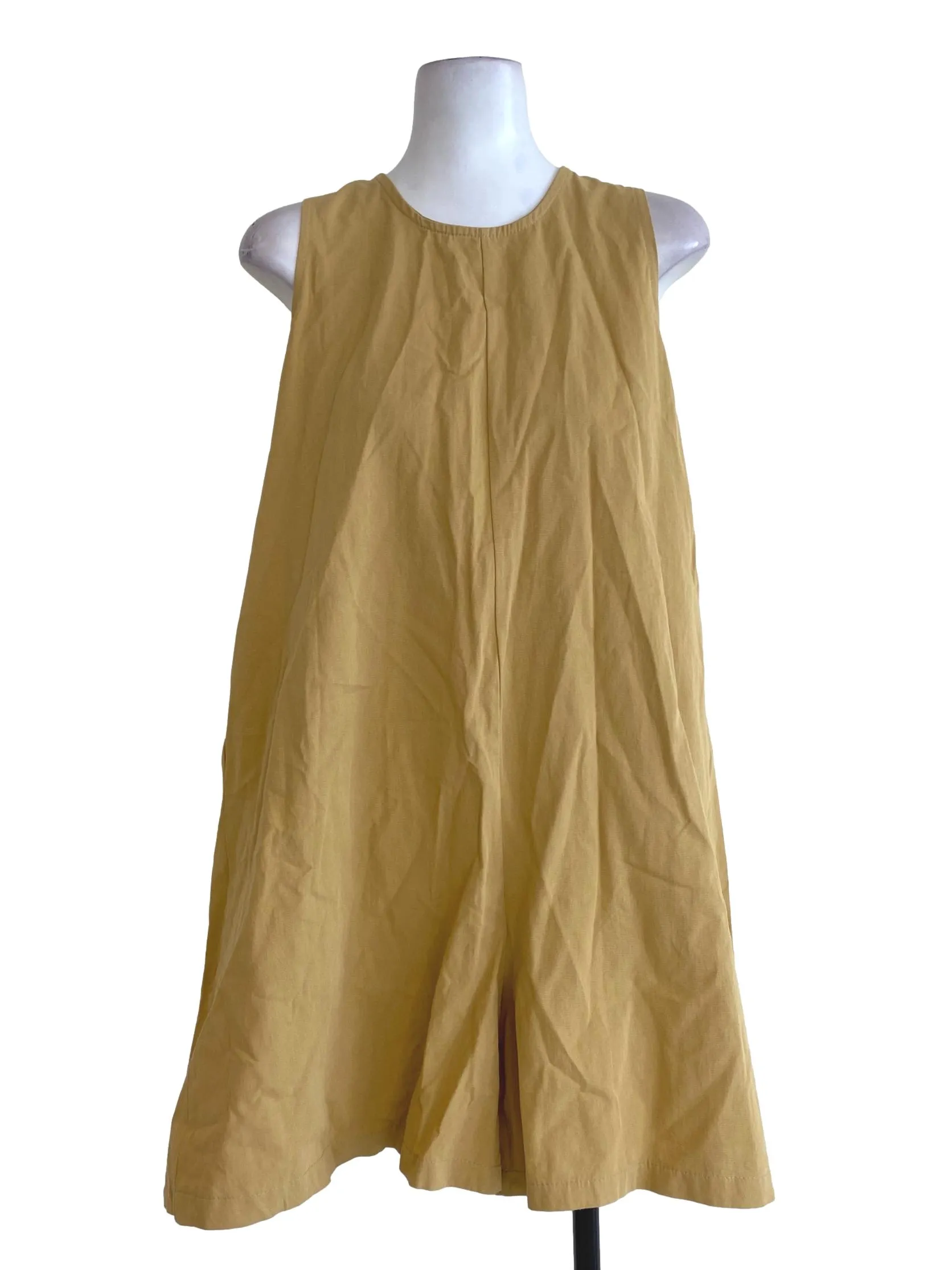 Mustard Scoop Neck Rompers