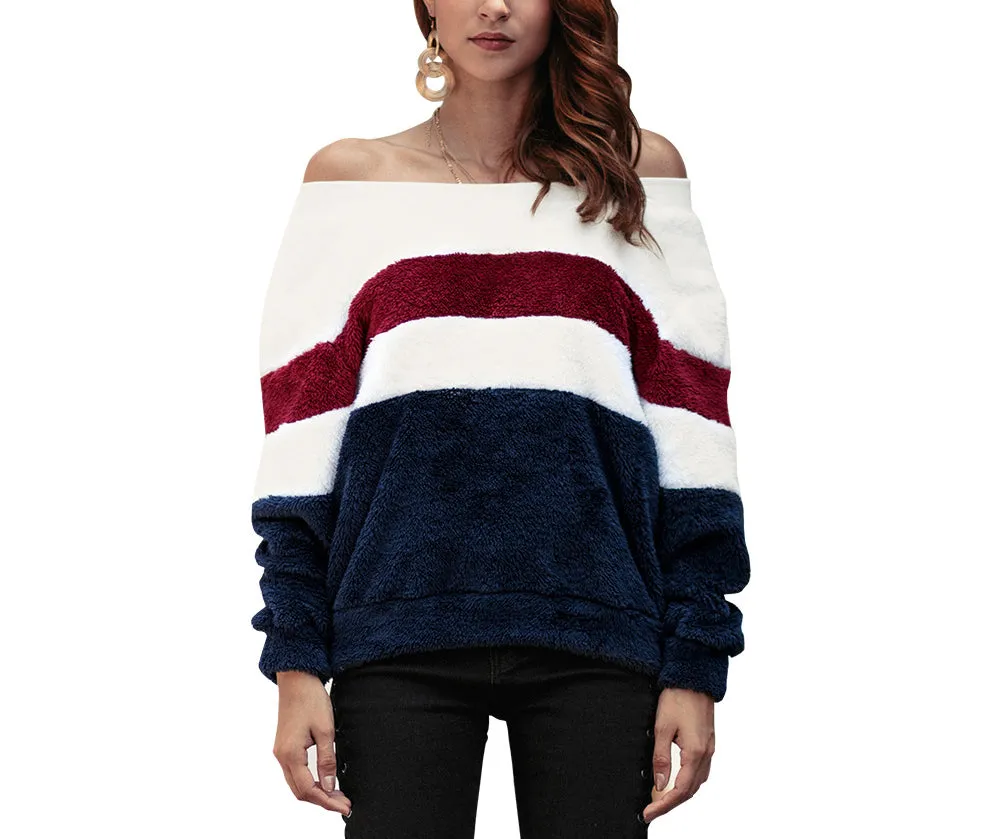 New Striped Sweater Long-sleeved Top