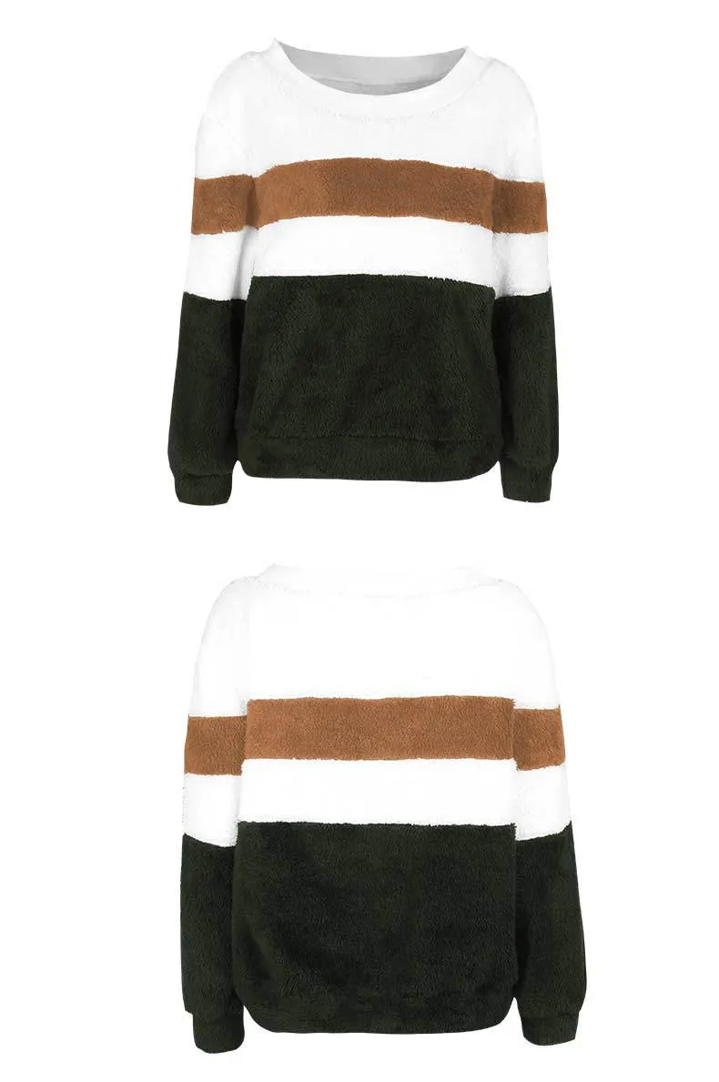 New Striped Sweater Long-sleeved Top
