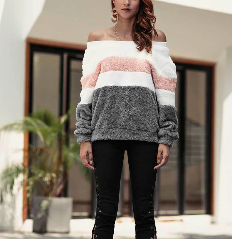 New Striped Sweater Long-sleeved Top