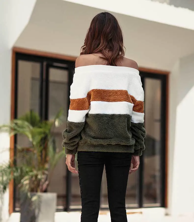 New Striped Sweater Long-sleeved Top