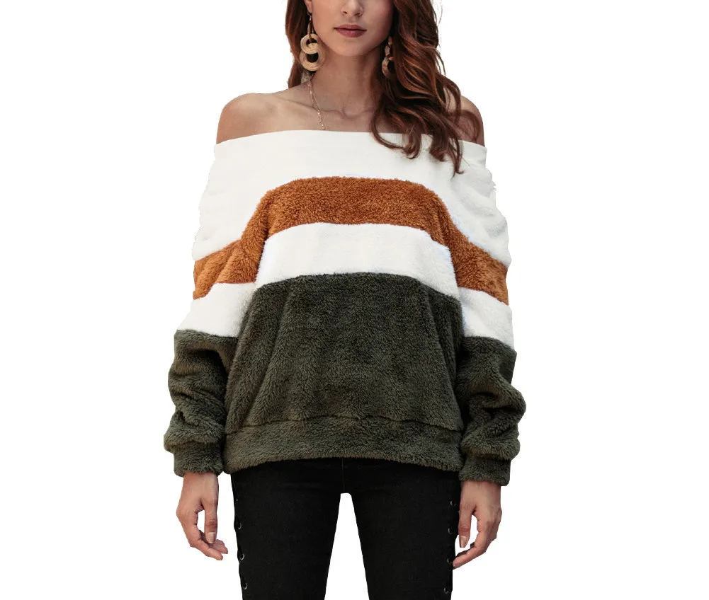 New Striped Sweater Long-sleeved Top