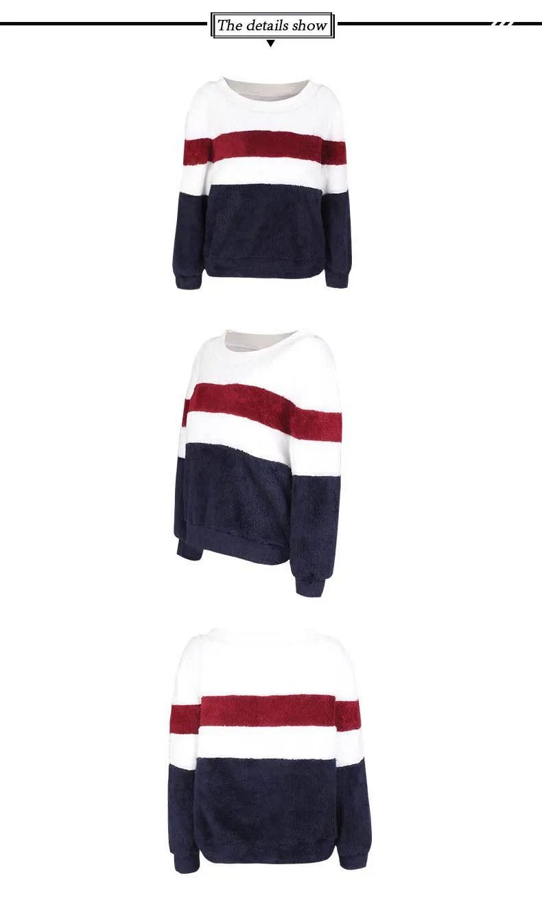 New Striped Sweater Long-sleeved Top