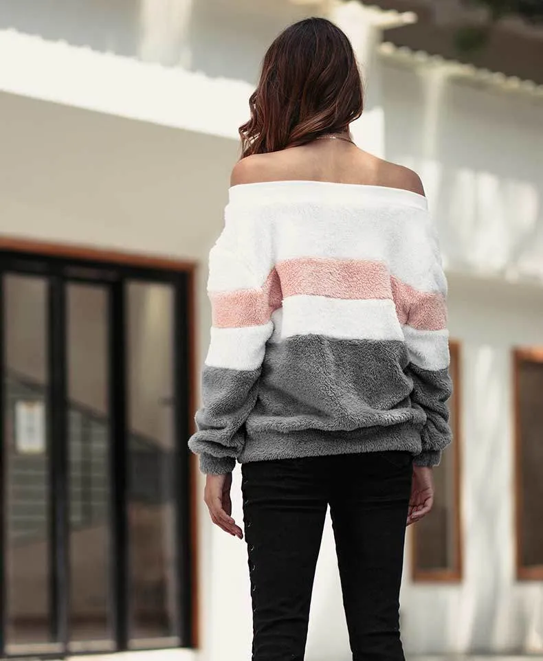 New Striped Sweater Long-sleeved Top
