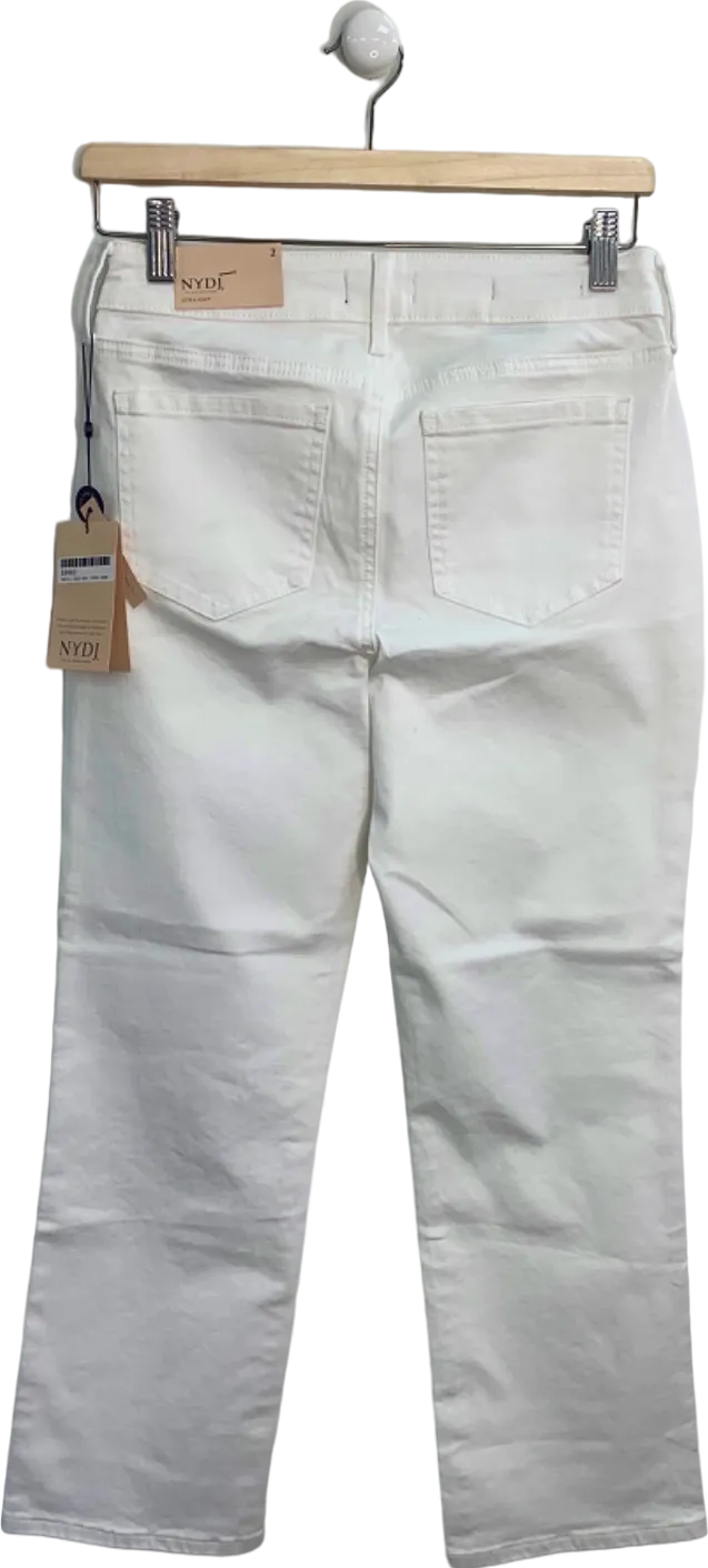 NYDJ White Marilyn Straight Ankle Jeans size UK 6