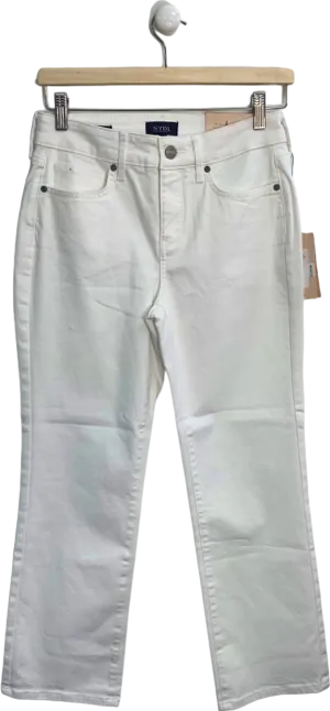 NYDJ White Marilyn Straight Ankle Jeans size UK 6