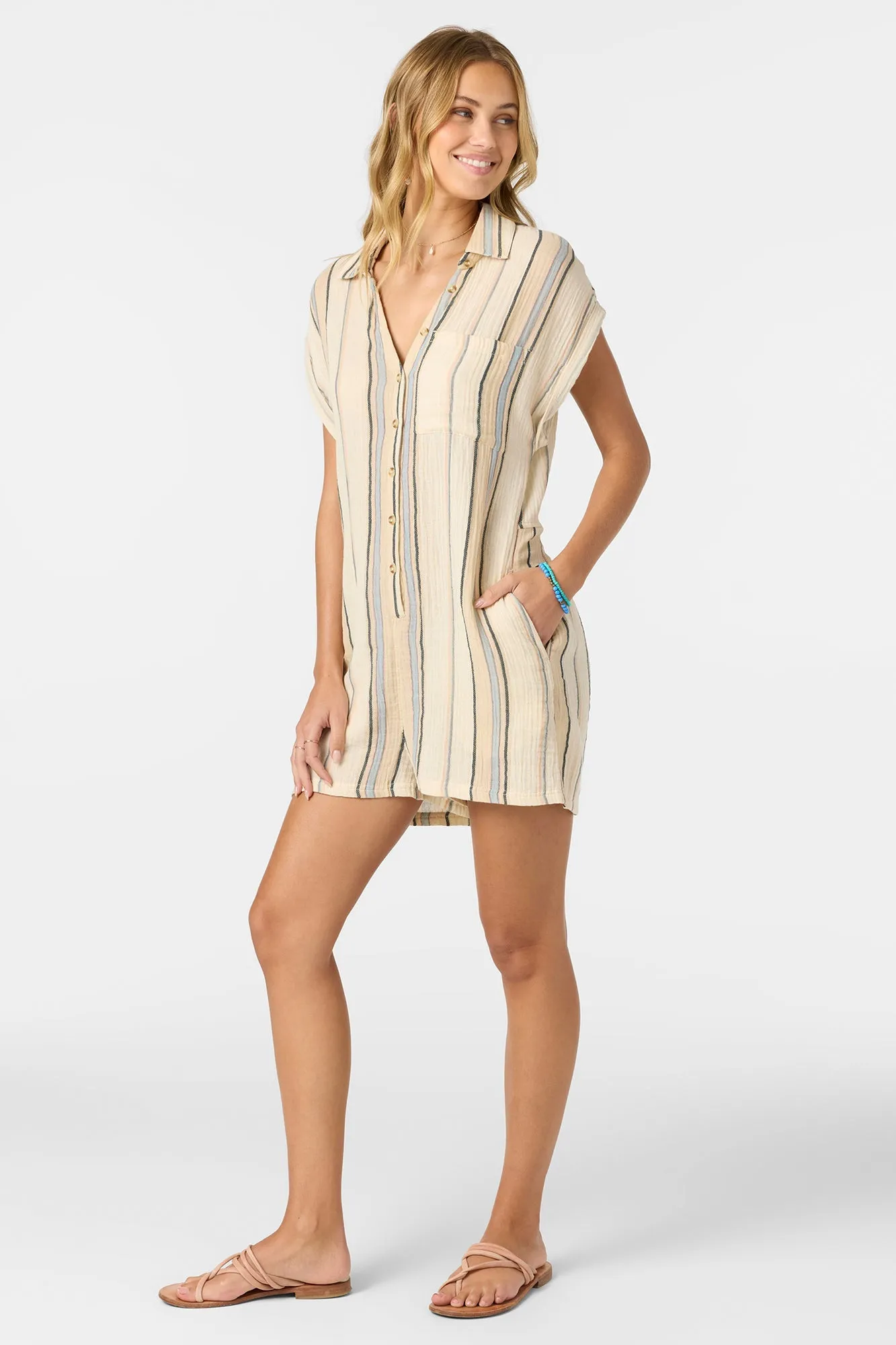 O'Neill Kamilla Stripe Short Romper