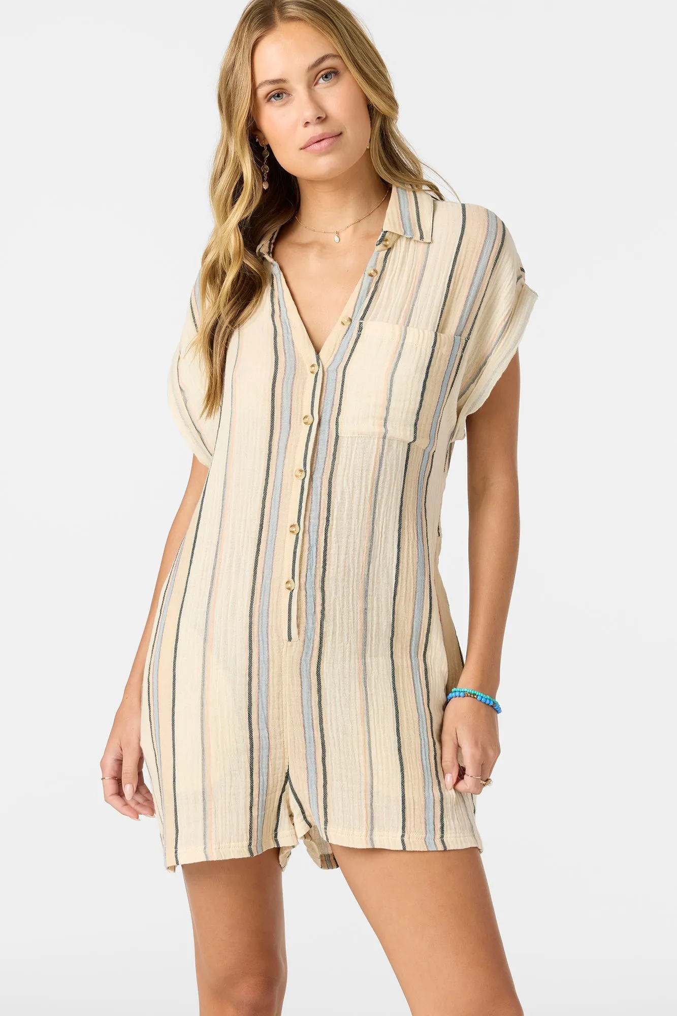O'Neill Kamilla Stripe Short Romper