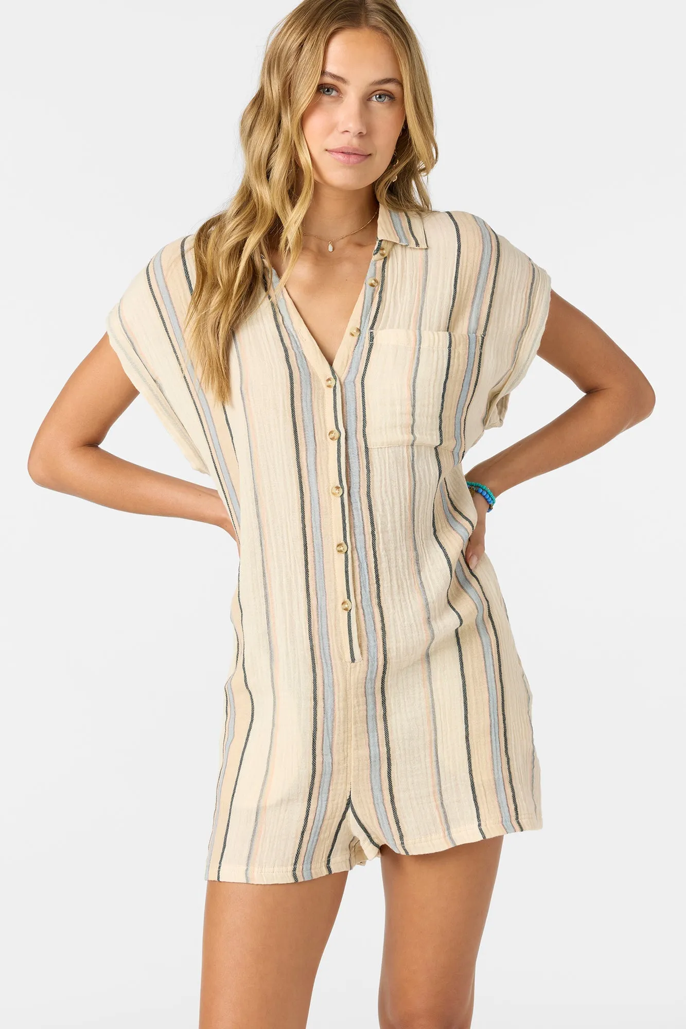 O'Neill Kamilla Stripe Short Romper
