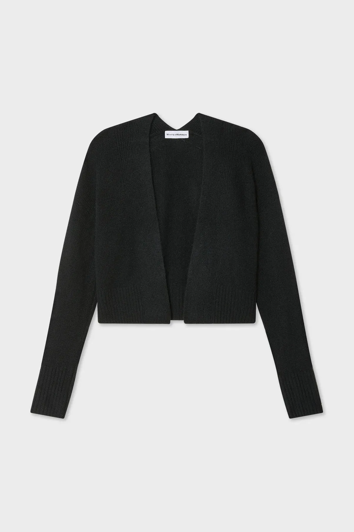 Open Front Cashmere Cardigan - Black