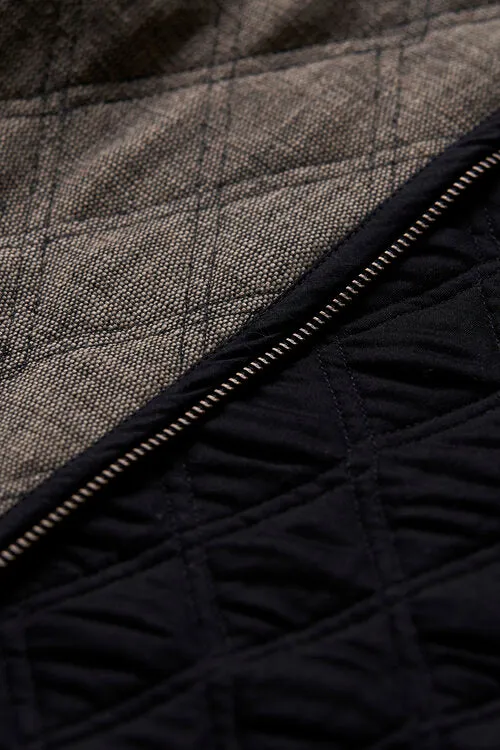 Organic Quilted Maxi Coat - Beige