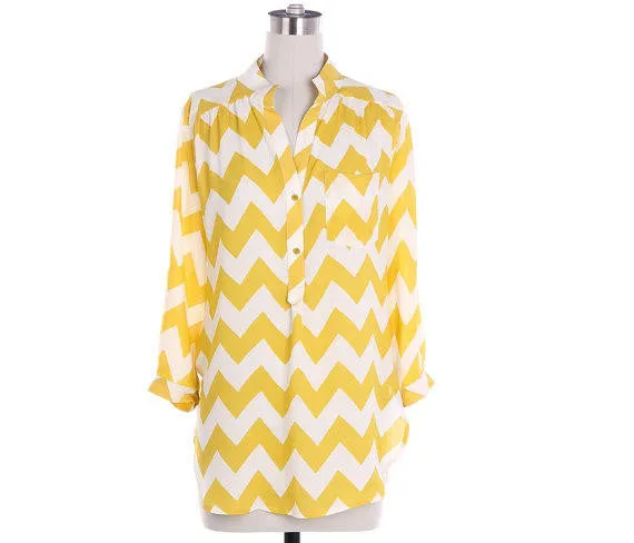 Pink Chevron Blouse