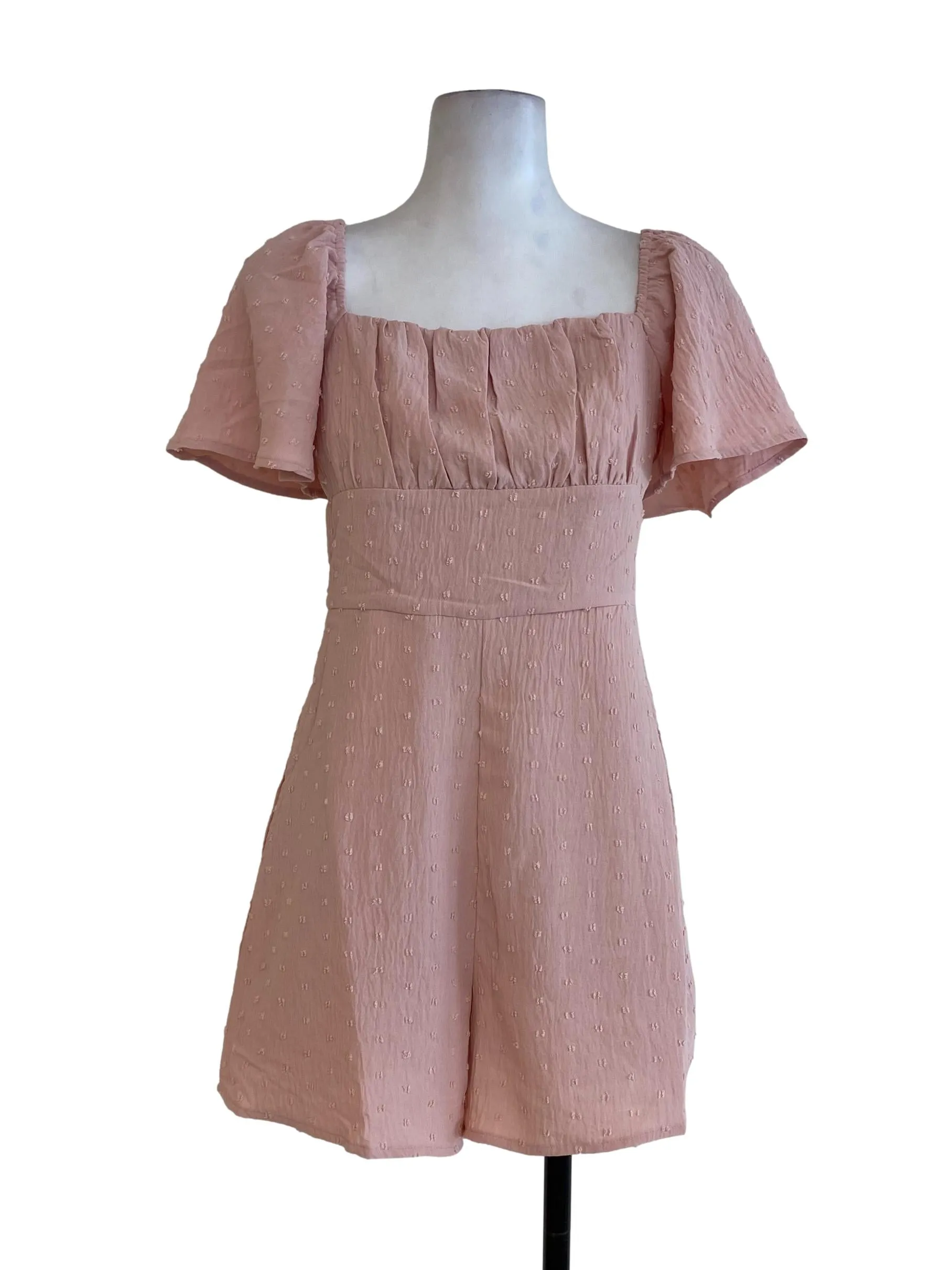 Pink Textured Rompers