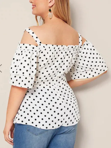 Plus Size Big Bow Sexy Suspenders Shirt