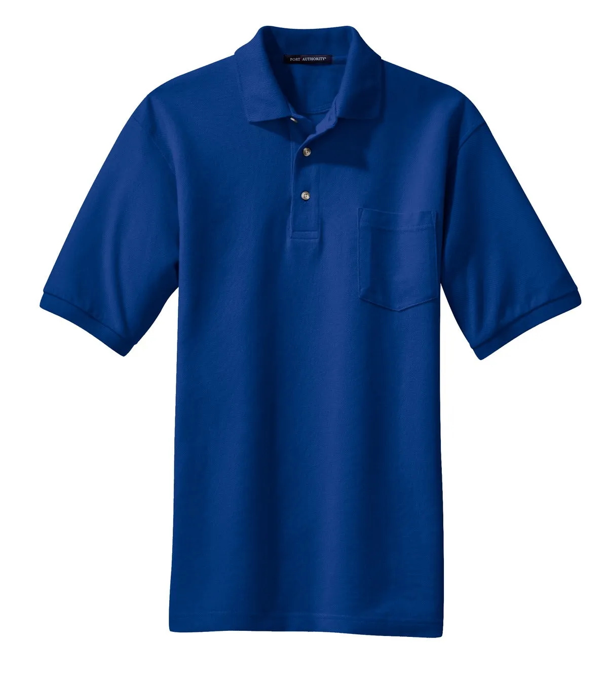 Port Authority Heavyweight Cotton Pique Polo with Pocket.  K420P Royal