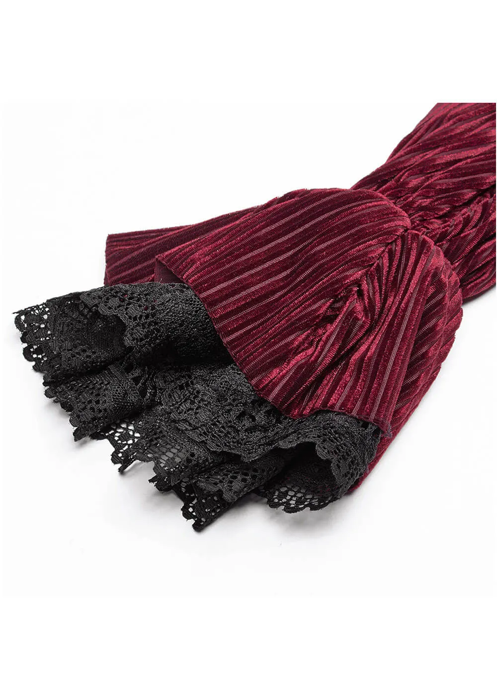 Punk Rave The Manor Velvet Blouse Red