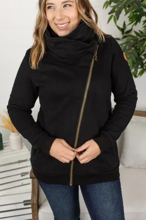 Quinn ZipUp Cowl - Black
